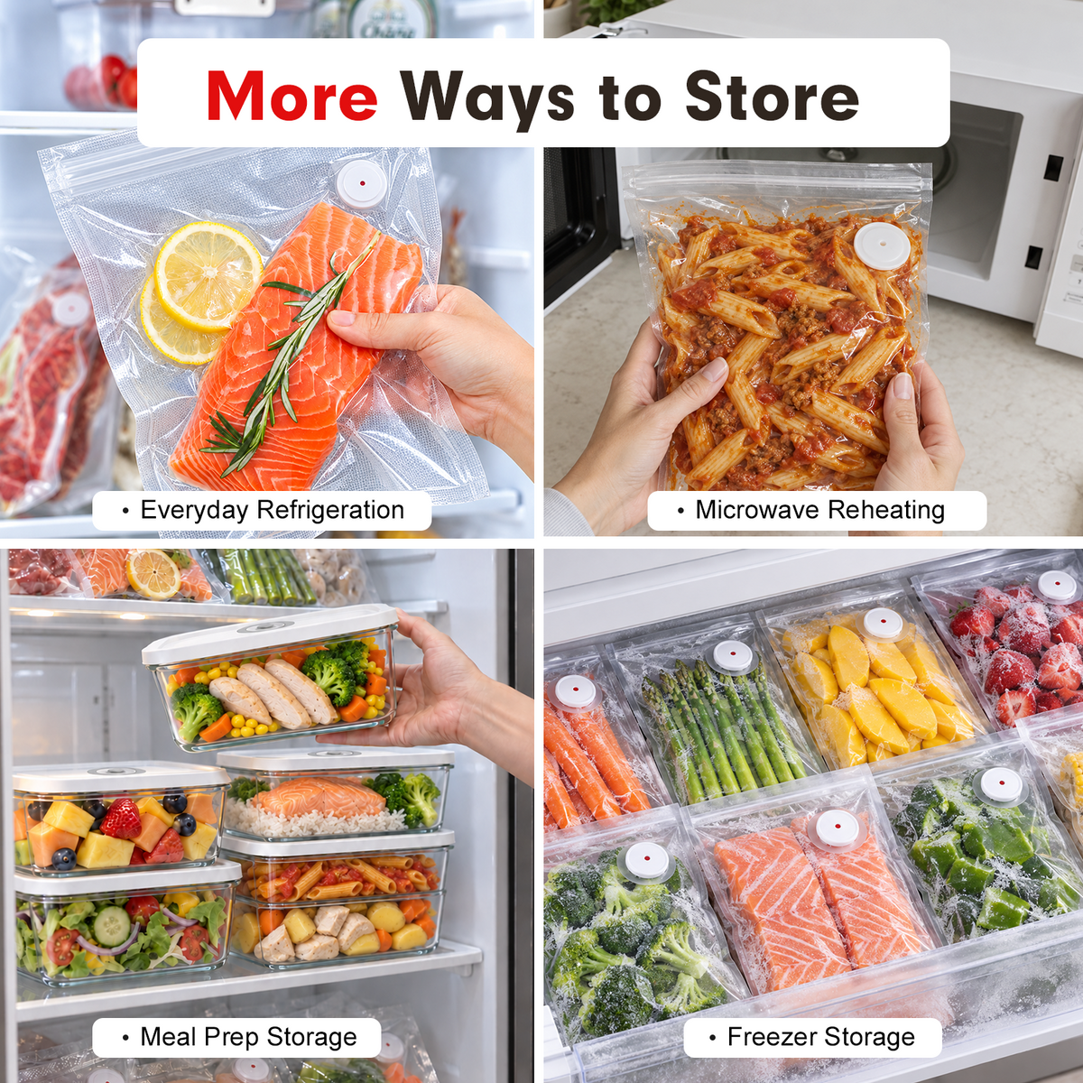 Handheld Vacuum Sealer Kit — 6 Containers + 30 Reusable Bags