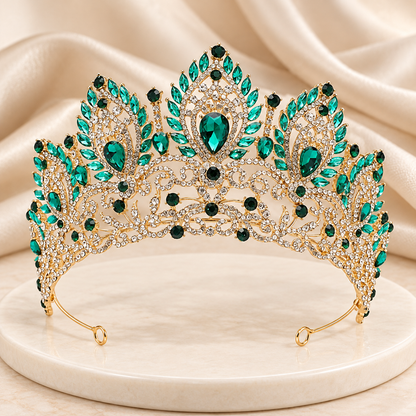 Ornate Rhinestone Crown Tiara
